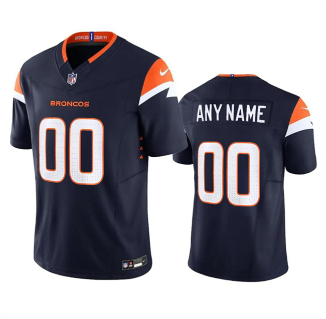 Men's Denver Broncos Active Player Custom Navy 2024 F.U.S.E. Alternate Vapor Limited Football Stitched Jersey